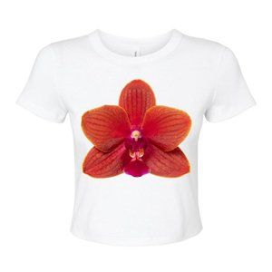 EN FLEURS JUMBO FLOWER BABY TEE — ORCHID